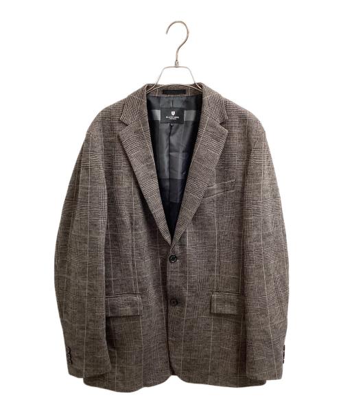 BLACK LABEL CRESTBRIDGE（ブラックレーベル クレストブリッジ）BLACK LABEL CRESTBRIDGE (ブラックレーベル クレストブリッジ) グレンチェックウールジャージージャケット グレー サイズ:Lの古着・服飾アイテム