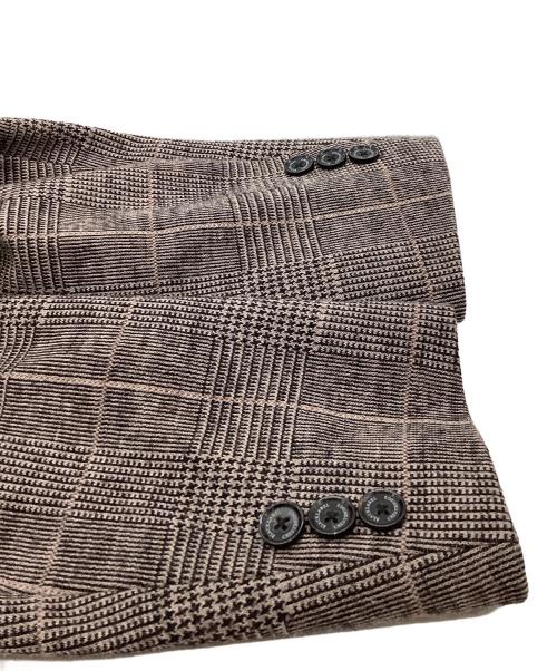 BLACK LABEL CRESTBRIDGE（ブラックレーベル クレストブリッジ）BLACK LABEL CRESTBRIDGE (ブラックレーベル クレストブリッジ) グレンチェックウールジャージージャケット グレー サイズ:Lの古着・服飾アイテム
