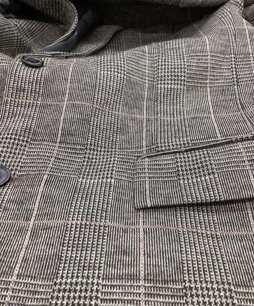 BLACK LABEL CRESTBRIDGE（ブラックレーベル クレストブリッジ）BLACK LABEL CRESTBRIDGE (ブラックレーベル クレストブリッジ) グレンチェックウールジャージージャケット グレー サイズ:Lの古着・服飾アイテム