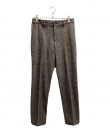 BLACK LABEL CRESTBRIDGE（ブラックレーベル クレストブリッジ）の古着「グレンチェックウールジャージートラウザーズ　/　51R12-222-58」｜グレー