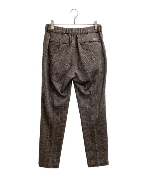 BLACK LABEL CRESTBRIDGE（ブラックレーベル クレストブリッジ）BLACK LABEL CRESTBRIDGE (ブラックレーベル クレストブリッジ) グレンチェックウールジャージートラウザーズ　/　51R12-222-58 グレー サイズ:Lの古着・服飾アイテム