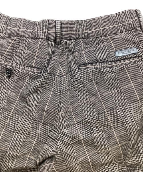 BLACK LABEL CRESTBRIDGE（ブラックレーベル クレストブリッジ）BLACK LABEL CRESTBRIDGE (ブラックレーベル クレストブリッジ) グレンチェックウールジャージートラウザーズ　/　51R12-222-58 グレー サイズ:Lの古着・服飾アイテム