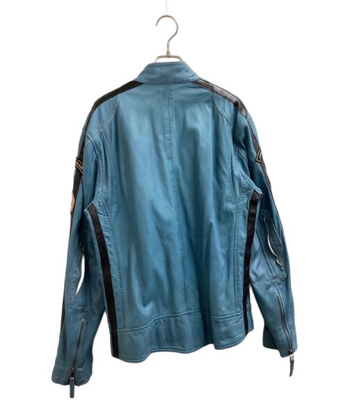 GRANDPRIX（グランドプリックス）GRANDPRIX (グランドプリックス) レーシングレザージャケット ブルー サイズ:Sの古着・服飾アイテム