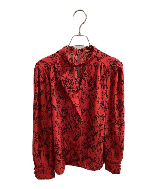 Pinky & Dianne（ピンキーアンドダイアン）Pinky & Dianne (ピンキーアンドダイアン) アブストラクトプリントブラウス　/　0313210946 レッド サイズ:38の古着・服飾アイテム