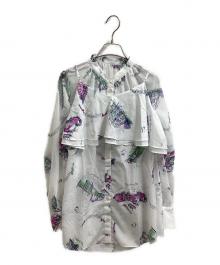 Diagram（ダイアグラム）の古着「スーヴェニールプリントブラウス / 0325241302」｜ホワイト