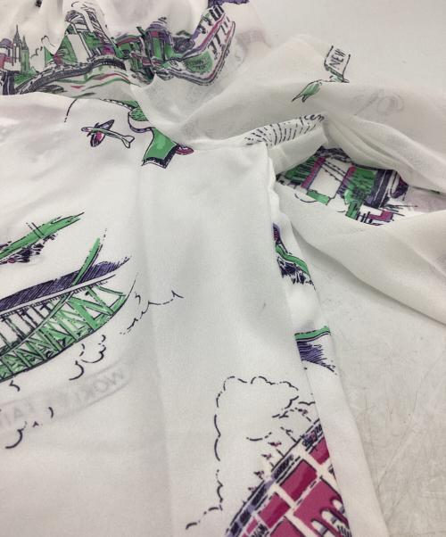 Diagram（ダイアグラム）Diagram (ダイアグラム) スーヴェニールプリントブラウス / 0325241302 ホワイト サイズ:36の古着・服飾アイテム