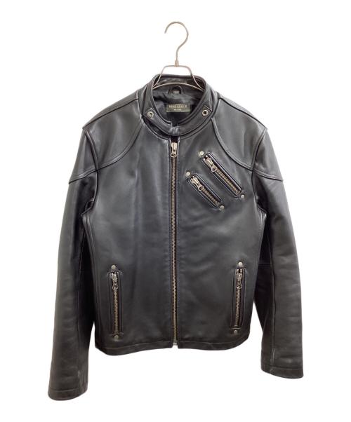 Wind Armor（ウィンドアーマー）Wind Armor (ウィンドアーマー) レザーライダースジャケット ブラック サイズ:Mの古着・服飾アイテム