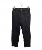 COMME des GARCONS HOMME PLUSコムデギャルソンオムプリュス）の古着「Cotton Straight Pants【AD2012】」｜ブラック