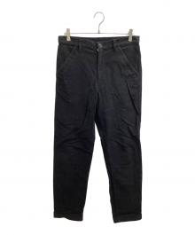 COMME des GARCONS HOMME PLUS（コムデギャルソンオムプリュス）の古着「Cotton Straight Pants【AD2012】」｜ブラック