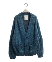 SUBLATIONS（サブレーションズ）の古着「LOW SILHOUETTE MOHAIR CARDIGAN」｜ブルー