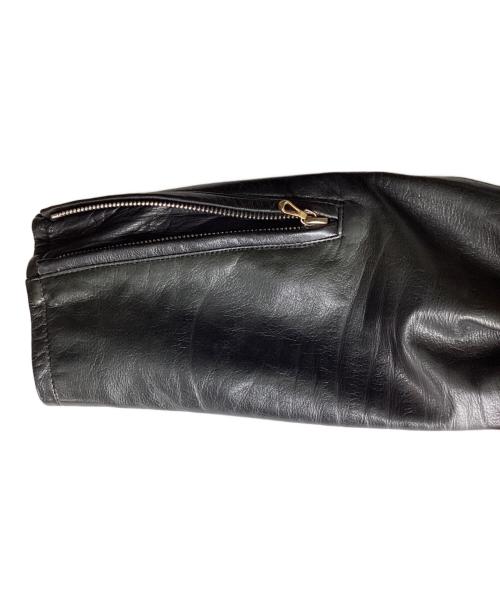 LITHIUM HOMME（リチウムオム・ファム）LITHIUM HOMME (リチウムオム・ファム) シングルライダースジャケット　LH28-0104 ブラック サイズ:44の古着・服飾アイテム