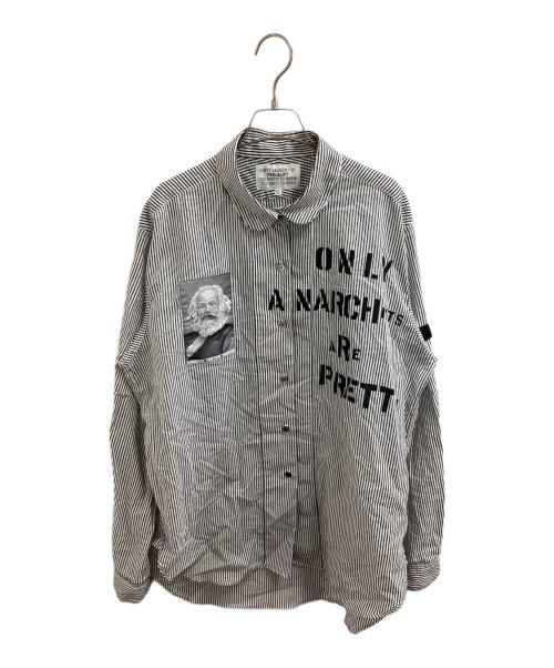 PEEL&LIFT（ピールアンドリフト）PEEL&LIFT (ピールアンドリフト) ANARCHY SHIRTS　PL25-SH005 ブラック サイズ:XLの古着・服飾アイテム