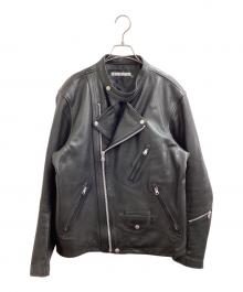 NEIGHBORHOOD（ネイバーフッド）の古着「ライダースジャケット / FLATBUSH/CL-JKT / カウレザー / 21AW」｜ブラック