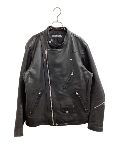 NEIGHBORHOOD（ネイバーフッド）NEIGHBORHOOD (ネイバーフッド) ライダースジャケット / FLATBUSH/CL-JKT / カウレザー / 21AW ブラック サイズ:Lの古着・服飾アイテム