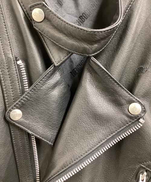 NEIGHBORHOOD（ネイバーフッド）NEIGHBORHOOD (ネイバーフッド) ライダースジャケット / FLATBUSH/CL-JKT / カウレザー / 21AW ブラック サイズ:Lの古着・服飾アイテム