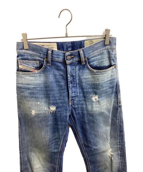 DIESEL（ディーゼル）DIESEL (ディーゼル) D-MACS ダメージ加工デニムパンツ ブルー サイズ:28/32の古着・服飾アイテム