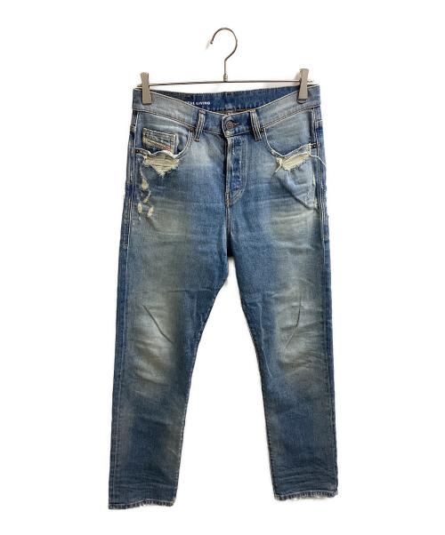 DIESEL（ディーゼル）DIESEL (ディーゼル) 2020 D-VIKER ダメージ加工デニムパンツ ブルー サイズ:28の古着・服飾アイテム