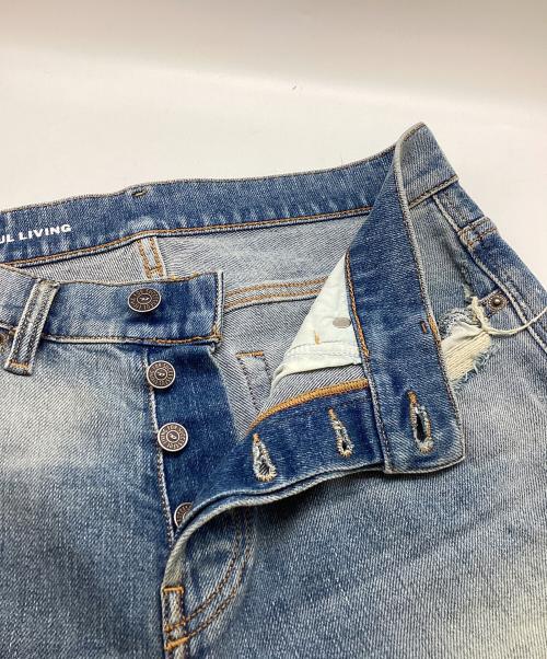 DIESEL（ディーゼル）DIESEL (ディーゼル) 2020 D-VIKER ダメージ加工デニムパンツ ブルー サイズ:28の古着・服飾アイテム