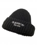 SUPREMEシュプリーム）の古着「Classic Logo Chunky Ribbed Beanie」｜ブラック