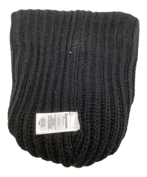 SUPREME（シュプリーム）Supreme (シュプリーム) Classic Logo Chunky Ribbed Beanie ブラックの古着・服飾アイテム