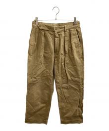 ULTERIOR（アルテリア）の古着「TUCKED MILITARY PANTS　/　ULPT08-20A27U　/　 BIZEN No.1 TWILL」｜ベージュ
