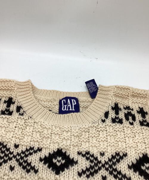 GAP（ギャップ）GAP (ギャップ) 90's ノルディック柄ニット/ OLD GAP アイボリー サイズ:XLの古着・服飾アイテム