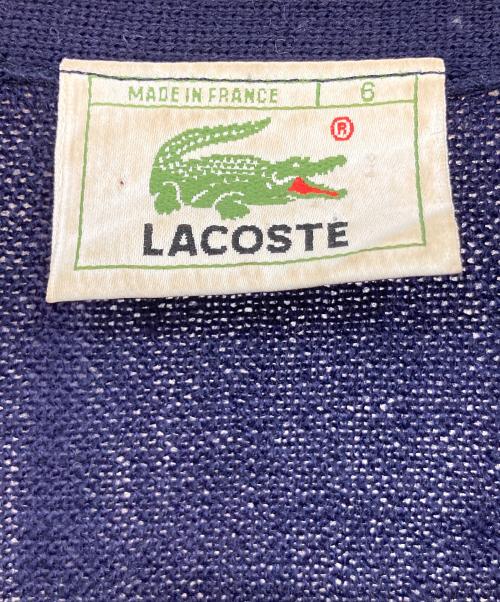 LACOSTE（ラコステ）LACOSTE (ラコステ) フランス製 80s ウールカーディガン ネイビー サイズ:6の古着・服飾アイテム