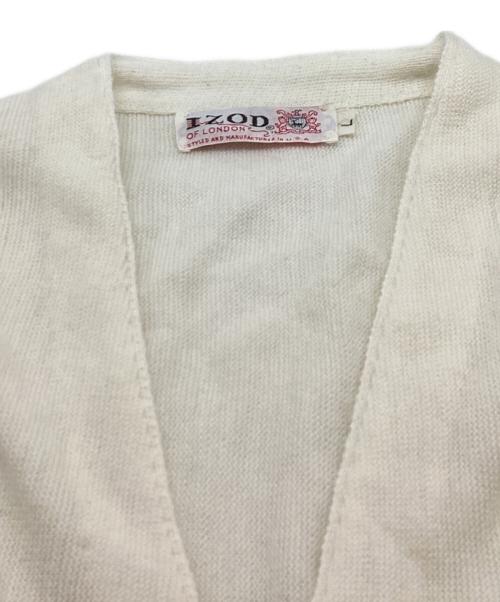 IZOD LACOSTE（アイゾッド ラコステ）IZOD LACOSTE (アイゾッド ラコステ) カーディガン ホワイト サイズ:Lの古着・服飾アイテム