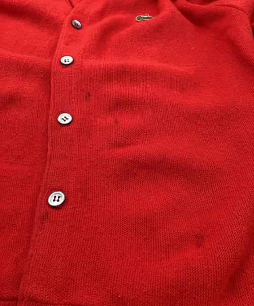 IZOD LACOSTE（アイゾッド ラコステ）IZOD LACOSTE (アイゾッド ラコステ) アクリルカーディガン / USA製 80s~90s レッド サイズ:Lの古着・服飾アイテム