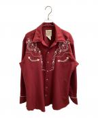 H BAR Cエイチバーシー）の古着「ウエスタンシャツ　/　USA製 70s」｜レッド