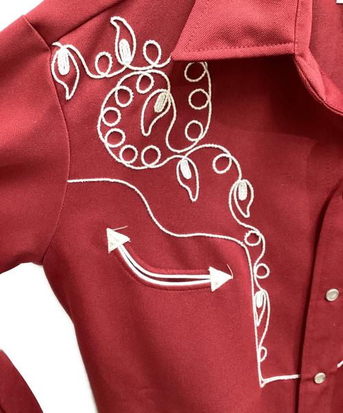 H BAR C（エイチバーシー）H BAR C (エイチバーシー) ウエスタンシャツ　/　USA製 70s レッド サイズ:16 1/2の古着・服飾アイテム