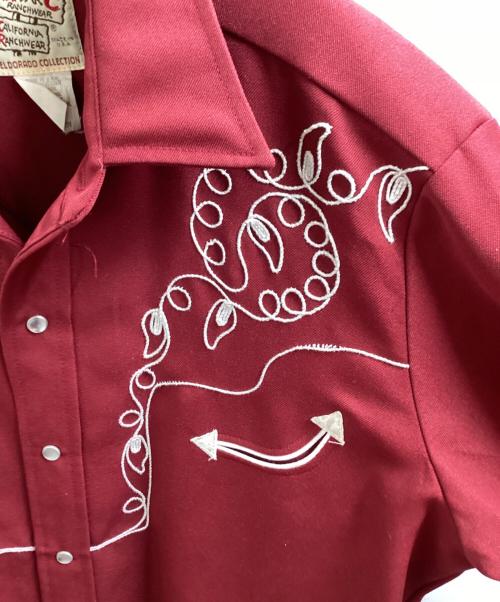H BAR C（エイチバーシー）H BAR C (エイチバーシー) ウエスタンシャツ　/　USA製 70s レッド サイズ:16 1/2の古着・服飾アイテム