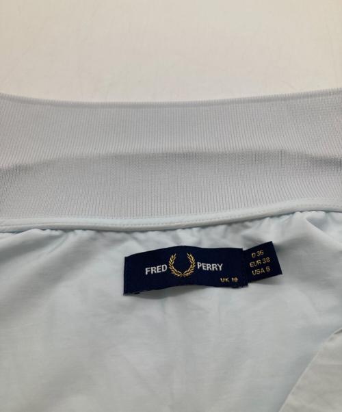 FRED PERRY（フレッドペリー）FRED PERRY (フレッドペリー) リブカラードレスワンピース ブルー サイズ:36の古着・服飾アイテム