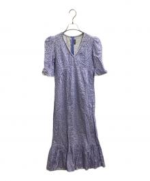 verybrain（ベリーブレイン）の古着「すずらんVネックワンピース　20SS027」｜ブルー