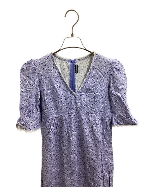 verybrain（ベリーブレイン）Verybrain (ベリーブレイン) すずらんVネックワンピース　20SS027 ブルー サイズ:-の古着・服飾アイテム