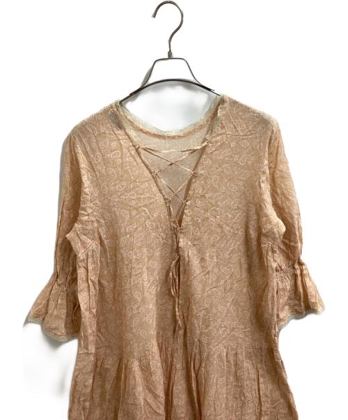 verybrain（ベリーブレイン）Verybrain (ベリーブレイン) 総柄ワンピース / 20SS024 ベージュ サイズ:Mの古着・服飾アイテム