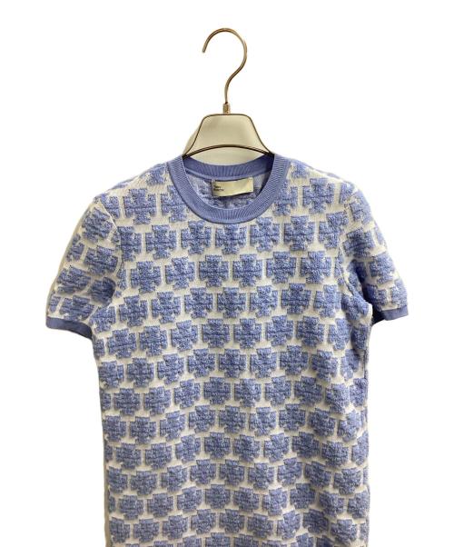 TORY BURCH（トリーバーチ）TORY BURCH (トリーバーチ) パイル地ロゴワンピース　10006318 ブルー サイズ:ＸＳの古着・服飾アイテム