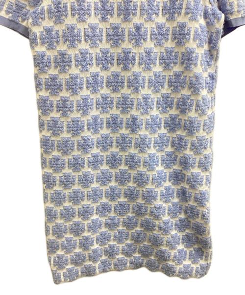 TORY BURCH（トリーバーチ）TORY BURCH (トリーバーチ) パイル地ロゴワンピース　10006318 ブルー サイズ:ＸＳの古着・服飾アイテム