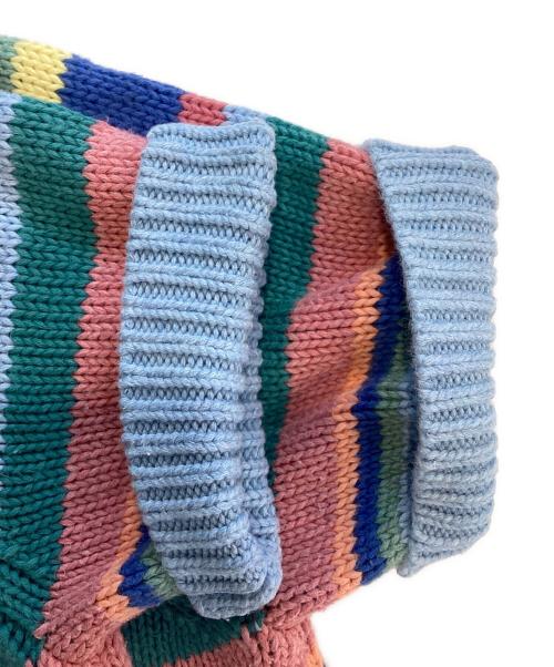 POLO RALPH LAUREN（ポロ・ラルフローレン）POLO RALPH LAUREN (ポロ・ラルフローレン) MULTI-STRIPED S/S KNIT / POLO 半袖コットンニット / 211744790001 ブルー サイズ:Sの古着・服飾アイテム