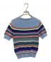 POLO RALPH LAUREN (ポロ・ラルフローレン) MULTI-STRIPED S/S KNIT / POLO 半袖コットンニット / 211744790001 ブルー サイズ:S：5000円