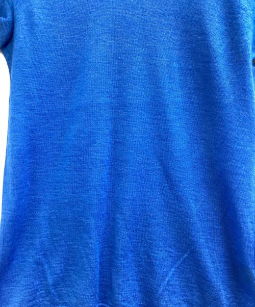 HELMUT LANG（ヘルムートラング）HELMUT LANG (ヘルムートラング) Silk Cashmere Short Sleeve Knit / シルクカシミヤ半袖ニット / Made in ITALY / シルク30％ カシミヤ70% ブルー サイズ:記載なしの古着・服飾アイテム