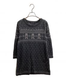 Hysteric Glamour（ヒステリックグラマー）の古着「カシミヤ ブレンド ファックベア ニット ワンピース　/　0193NO01」｜グレー