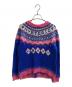 Hysteric Glamour (ヒステリックグラマー) カウチン風カーディガン / 2ND-2220 ピンク×ブルー サイズ:Free：8000円