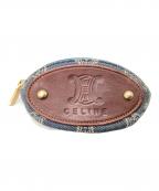 CELINEセリーヌ）の古着「マカダム柄デニムコインケース / Macadam pattern denim coin purse 」｜ブルー