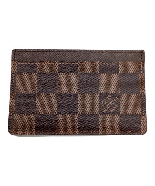 LOUIS VUITTON（ルイ ヴィトン）LOUIS VUITTON (ルイ ヴィトン) CARD CASE / カードケース / ダミエ ポルト カルト・サーンプール / Damier Porte Cartes Simple / N61722 /  ブラウンの古着・服飾アイテム