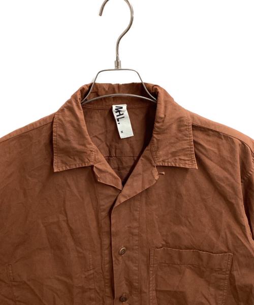 MHL（エムエイチエル）MHL (エムエイチエル) オープンカラーシャツ ブラウン サイズ:Mの古着・服飾アイテム
