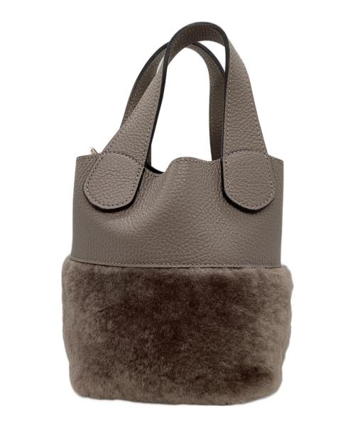 ripani（リパーニ）ripani (リパーニ) ムートンコンビハンドバッグ ブラウン サイズ:-の古着・服飾アイテム
