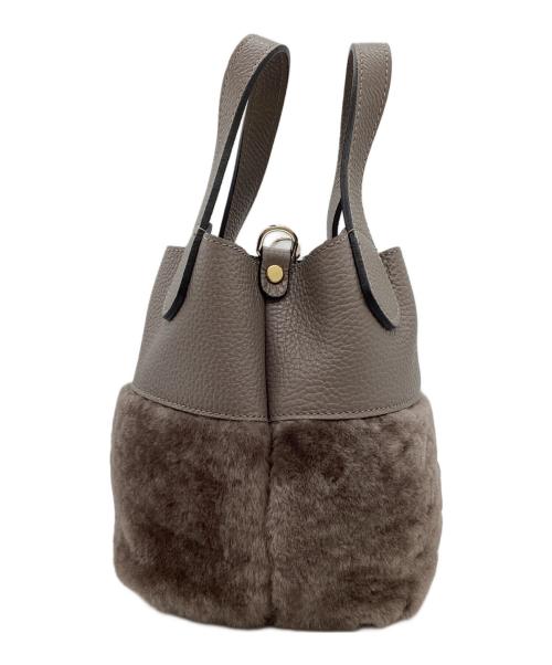 ripani（リパーニ）ripani (リパーニ) ムートンコンビハンドバッグ ブラウン サイズ:-の古着・服飾アイテム