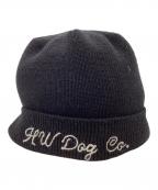 THE H.W.DOG&CO.エイチダブリュードッグアンドコー）の古着「CHAIN 40s BEANIE / ビーニー / ニット帽 / D-00815」｜ブラック