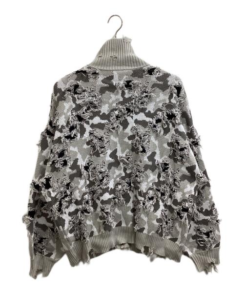 DANKE SCHON（ダンケ シェーン）Danke schon (ダンケ シェーン) CAMO KNIT DRIVERS　/　25A-KNL078-DS グレー サイズ:Lの古着・服飾アイテム